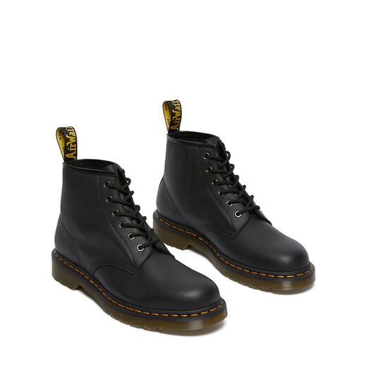 马丁（DR.MARTENS）101 Nappa男女夏季舒适百搭软皮黑色女短靴马丁靴 黑色 38 偏大，推荐小一码