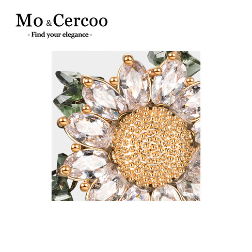 奢蔻（Cercoo）向日葵追随工艺水晶微镶两股发绳扎头发皮筋头绳发圈送妈妈礼物
