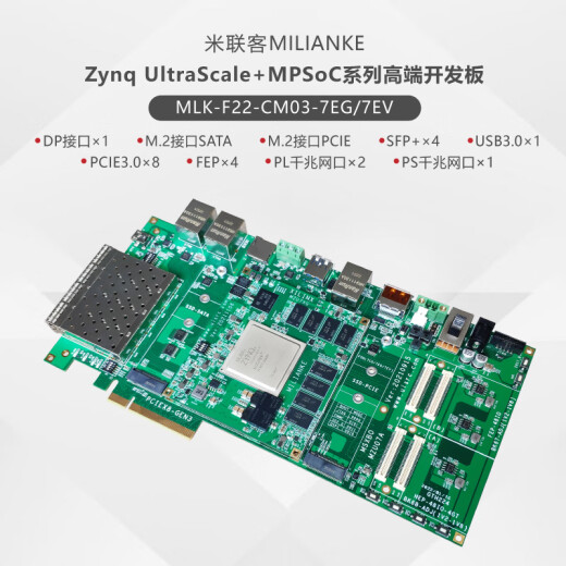 Milianke MLK-F22-CM03 Tablero de desarrollo Zynq UltraScale +MPSOC ZU7EG/ZU7EV +DAQ9767-1V8 MLK-F22-CM03-7EG