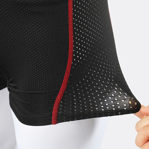 CAVALRY Cycling Underwear Bicycle Shorts Men's and Women's Silicone Cushion Mountain Bike Road Bike Pants Seat Cushion Black Red L