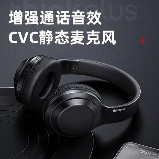 联想（Lenovo）【热销50万件】头戴式无线蓝牙耳机电竞游戏有线两用 重低音乐运动降噪通用苹果小米手机 TH10米白