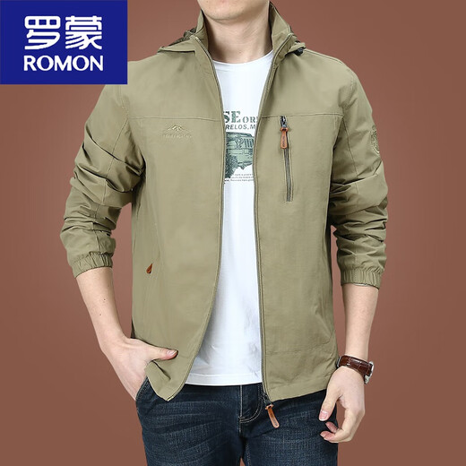 罗蒙（ROMON）户外男士外套秋冬季2025新款中年男装秋装上衣服加绒夹克男春秋厚 9898深蓝 款 加绒 M