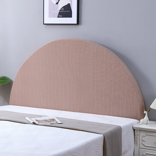 Fengwo semicircular energy bedside cover universal bag 22 new concave and convex old-fashioned arc arch special-shaped bedside cover elastic twist (yellow) bedside length 170-190 semicircular, customer service to place an order