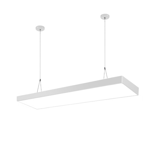 CANMEIJIA office chandelier light led strip light classroom light rectangular chandelier light modern minimalist shopping mall supermarket gym conference room office light 70W-white frame