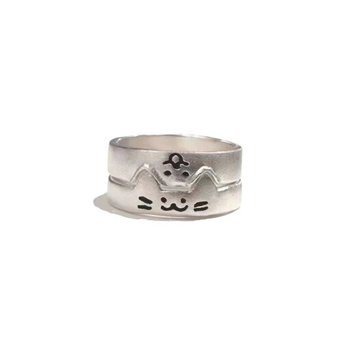 Daiyan kitten and puppy rings are simple and versatile, high-end couple rings stacked with cute Chinese Valentine's Day gift rings for girlfriends and besties. Concave and convex kitten + puppy rings are adjustable. One pair in a box.