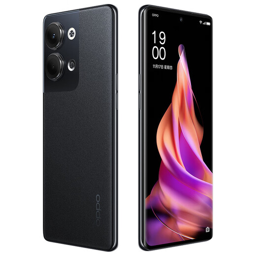 OPPO Reno9 12GB+512GB Haoyue Black 64 million water light portrait lens OLED ultra-definition curved screen 5G mobile phone [Enco Free3 Blue Frost White Set]