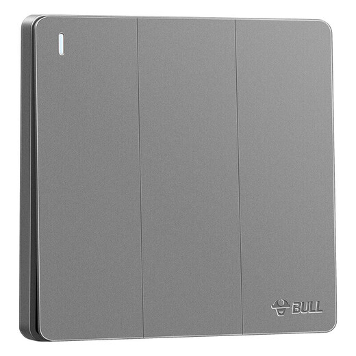 公牛（BULL）开关插座 G12系列 三位双控开关86型暗装大面板G12K312 星空灰