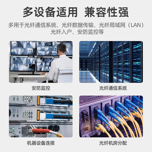 
Youpuguang Telecom-grade outdoor field fiber jumper Single-mode four-core lc-sc-fc-st optical cable branch armored outdoor base station communication waterproof sun protection tail cable Field single-mode four-core LC-SC 20 meters