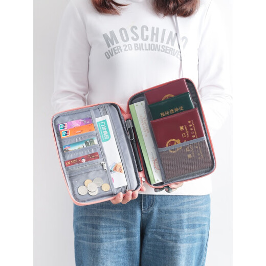 Tragbare ID -Aufbewahrungstasche, tragbare Reisebeutel, Flugticket, Babygeburtsurkunde, Impfstoff, Haushaltsregistrierung, Mantelbeutel, Schwarz (klein)