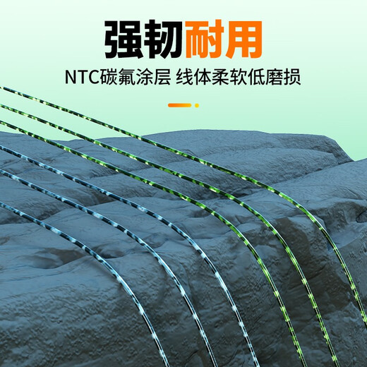 Xiaofengxian 50m competitive spotted fishing line with strong pulling force, wear-resistant and anti-biting nylon line, main line, sub-line, fast water cutting, bionic line, two reels of main line (50m/reel) No. 1.5