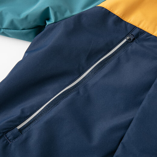 DAVE&BELLA children's clothing waterproof clothes boys and children's coats girls autumn and winter baby plus velvet windproof coats for boys and girls navy blue DB4224558 110 cm (recommended height 100-110cm)