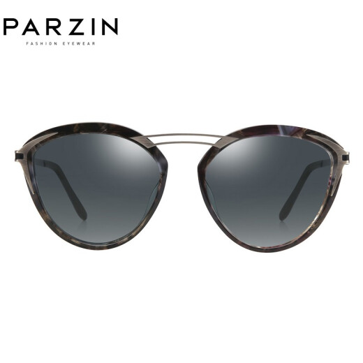 
PARZIN nylon sheet polarized sunglasses for women, fashionable sun protection metal frame driving sun protection sun protection trendy sunglasses PZ9755 gray floral black gray sheet