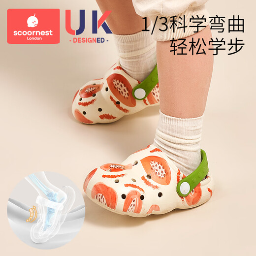 Scoornest Children's Crocs Baby Slippers Boys and Girls Summer Sandals Baotou Toddlers Bath Non-Slip Soft Sole Wesker Digger 16 - Suitable for feet 15-16cm long