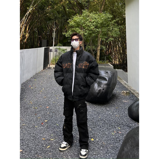 迪伽达复古加厚面包棉服男女冬季宽松棉衣男高级感男士外套男休闲棉袄男 ELFS-D831棕色 2XL