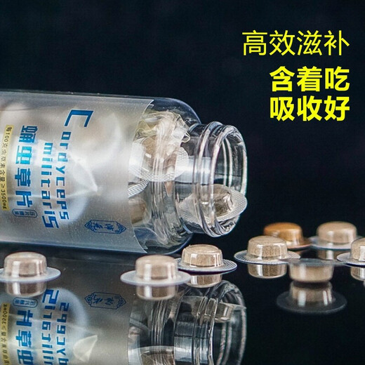 沛元蛹虫草片北冬虫夏草含片高品质滋补品礼盒虫草素非纯粉片极草5x5a 2盒