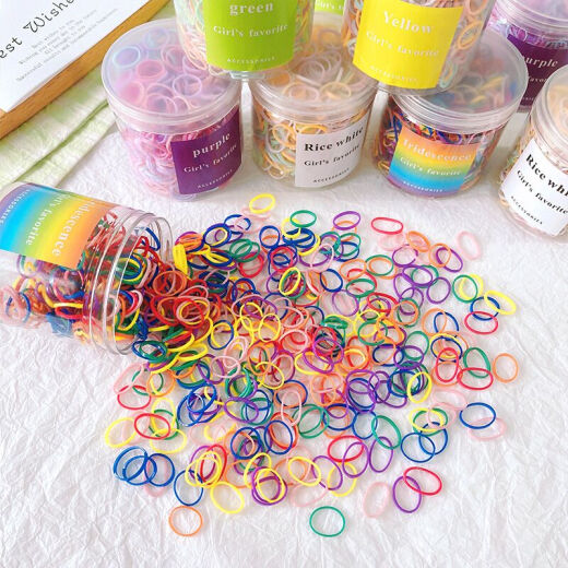 Wind pet pets do not hurt fur band dog rainbow color headband Teddy Yorkshire braided hair ring headdress Y757 purple small 300 pieces box