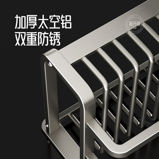 Ermo starry sky gray towel rack no punching bathroom storage rack bathroom towel rack toilet bathroom toilet pendant starry sky gray mesh basket double pole 57CM recommended by the store manager