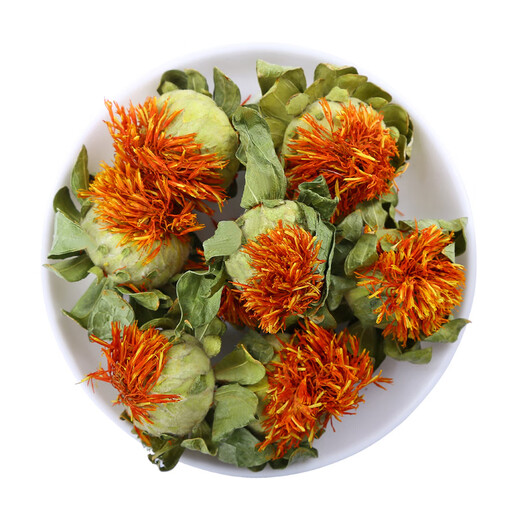 Pékin Tongrentang Tibetan Saffron Fleur et fruits nouveaux matériaux médicinaux chinois fruits séchés au safran d'eau de thé Plantation de safran Fleur entière 500 grammes de fleur de safran et de fruits (nouvelles fleurs grandes)