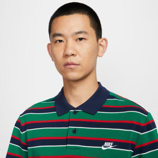 
Nike (NIKE) CLUB Men's Striped Lapel T-shirt FN3897-410 M