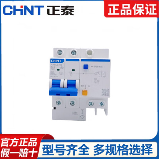 Chint leakage protector D type NXBLE 2P4P leakage protection 32A63A 100A leakage current 300mA0.3A 4p 63A