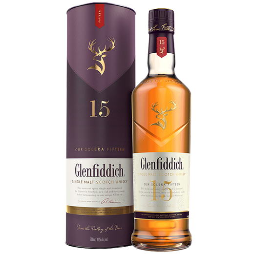 格兰菲迪（GLENFIDDICH）单一麦芽纯麦威士忌 原装进口洋酒 15年 格兰菲迪700ML