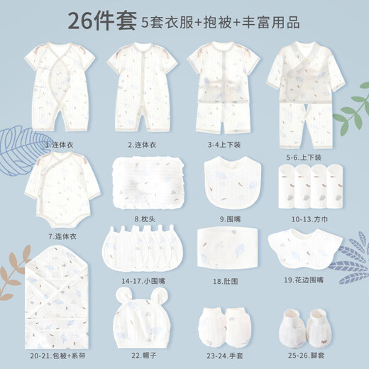 INSAHO baby clothes cotton newborn gift box summer set baby full month newborn meeting gift supplies