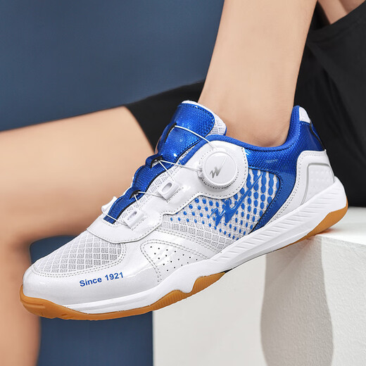 
Double Star Batty Table Tennis Shoes Men and Women Adult Children's Mesh Breathable Badminton Sports Shoes Lightweight Shoes Shoes Training Tennis Shoes White and Blue (Table and Badminton) 34
