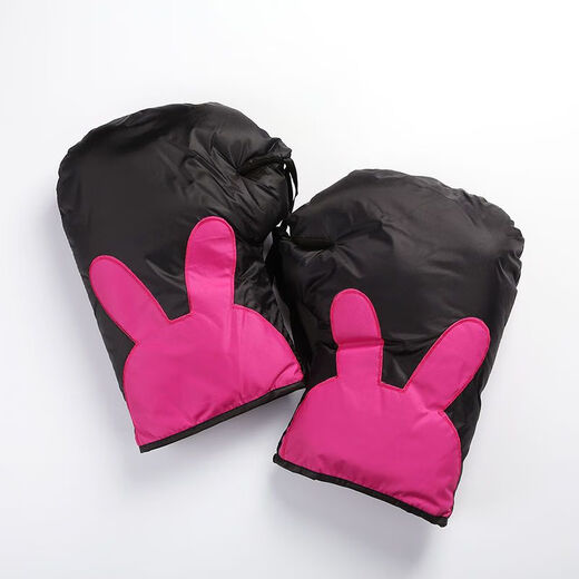 Tiannan Brothers (TNBROTHERS) Bicycle Handlebar Covers Winter Tram Warmth and Rainproof Electric Bicycle Windshield Gloves Cold and Waterproof Gray Rabbit Handlebar Covers Thickened Style