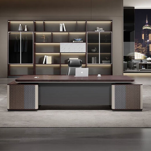 Boss desk simple modern general manager office furniture CEO boss desk executive desk table and chair combination 1.8 meters boss desk (thickened)