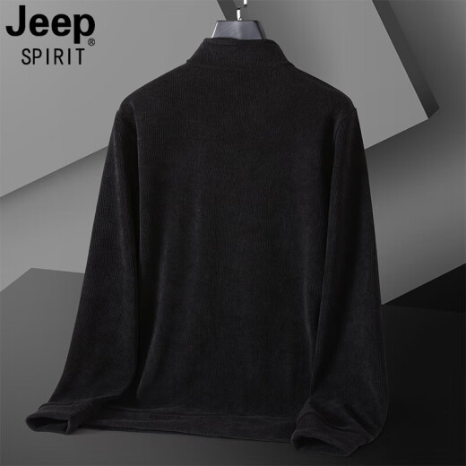Jeep (Jeep) 2025 Chaqueta de pana versátil casual para cuello de soporte para hombres Spring suelto y estilo otoño gran tamaño 12083 Negro 2xl 150170Jin [Jin equivale a 0.5 kg] sobre