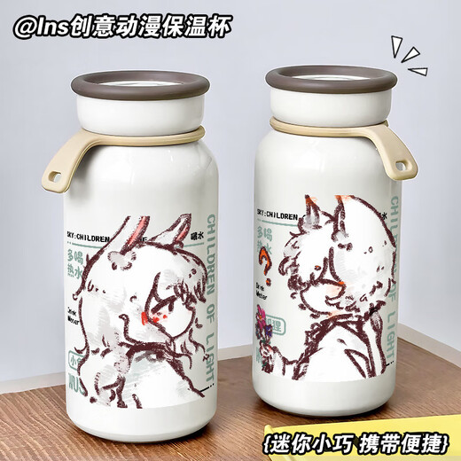 
Xiong Zhechaguanghui surrounding water cup thermos thermos cartoon 2D water cup milk coffee cup portable sun travel cream thermos--XU695 cat head 400ml large capacity