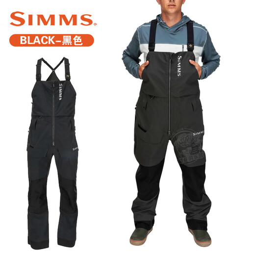 SIMMS23 New Simms Outdoor Windproof and Rainproof PRODRY Jacket Waterproof Luya Fishing Wear Jacket Pants Black Jacket M