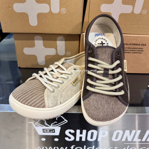 ASICS otz corduroy patchwork ugly shoes square toe shoes cute versatile FLOTEF4U09 35 220mm inner length