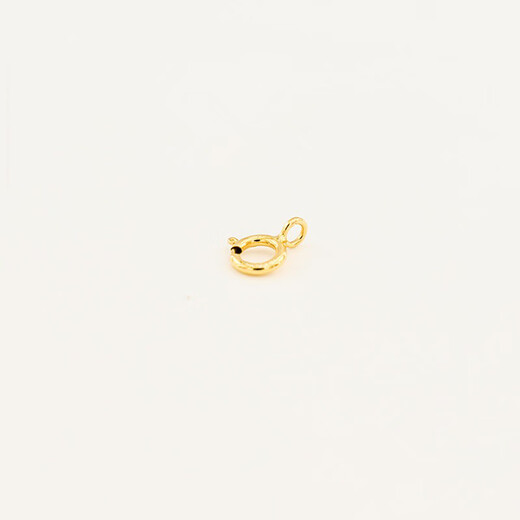 Feiyu Lao Phoenix quality 999 pure 18K gold spring buckle PT950 spring buckle raw ring buckle K gold necklace connection buckle Au 18K gold 4MM spring buckle Lao Fengxiang quality