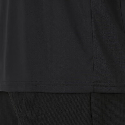 Adidas official men's POLO shirt 25 spring new lapel quick-drying breathable woven T-shirt short-sleeved HB6224/Autumn new/side three stripes/black M