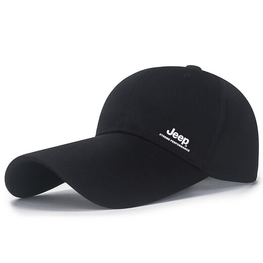 JEEP extended baseball cap brim hat men's peaked cap outdoor sun protection sun hat fishing leisure black