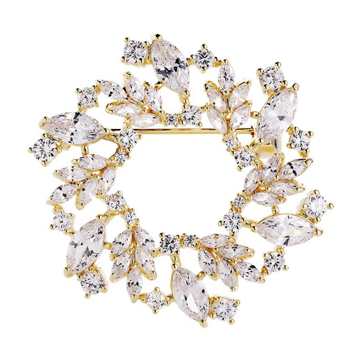 Farcoko brooch, high-end female luxury brand jewelry brooch, female corsage accessories, 520 gift for girlfriend and wife, brilliant gold