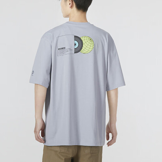阿迪达斯 （adidas）夏季男装透气运动上衣休闲短袖圆领T恤HC9718