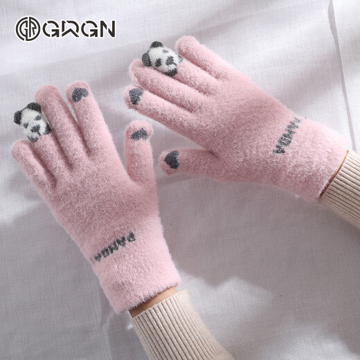 Glovos GGN para mujeres Guantes de lana de peluche en espesas de invierno