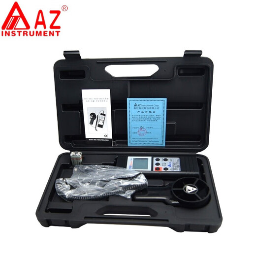 AZ便携式数字风速仪电子风速计高精度测风仪风速检测仪表 AZ9871打印风速风量温湿度湿球