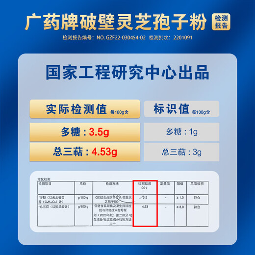 白云山汉方【官方正品】广药破壁灵芝孢子粉胶囊60粒 有机灵芝【买一送二】
