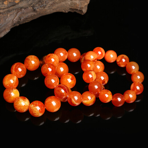 Colorful Lotus Beeswax Bracelet Men's and Women's Amber Chicken Oil Single Circle Buddha Bead Bracelet 14mm Beeswax Single Circle Bracelet