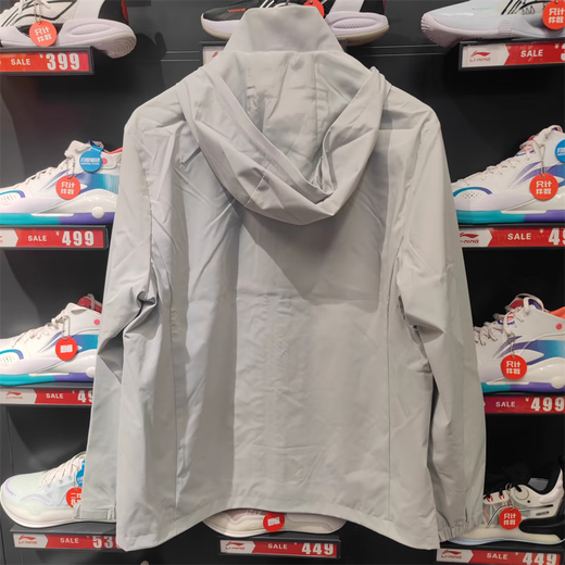 
Li Ning windbreaker men's 2023 autumn new men's fashionable and comfortable windproof sports and casual hooded jacket AFDT753 AFDT753-2 gray-green XL