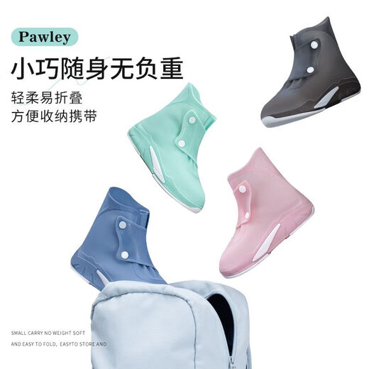 Cubierta de bota de lluvia cubierta de bota de lluvia impermeable sin deslizamiento en espesas engrosadas para hombres y mujeres botas de lluvia infantiles para niños tubo de silicona cubierta de zapato mediano tubo-verde [suela engrosada de doble capa] talla individual m/34-36 zapatos de tamaño
