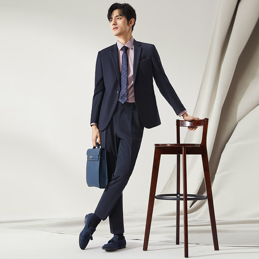 Siete marcas [Serie de alta gama] trajes para hombres ropa de negocios para hombres otoño e invierno pura chaqueta de lana pura