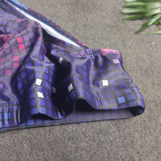UXH men's youth briefs starlight small square pants swimming pool polyester elastic fabric comfortable and trendy shorts purple M