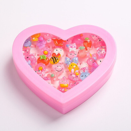 Pei Liang children's ring ring cartoon girl princess jewelry crystal gem diamond toy ring girls children's toys random gems 36 boxes