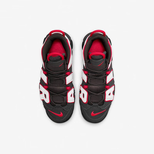Nike (Nike) Frauenschuhe 2025 Sommer Neue Luft mehr UPTEMPO PIPPEN Schockabsorbierende Basketballschuhe große Kindersport- und Freizeitschuhe DH9719-200 Schwarz, Weiß und Rot 39