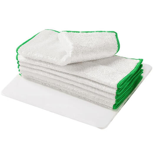 Jiuli dishwashing cloth bamboo fiber kitchen rag, absorbent and lint-free, double-layer thickened, non-stick oil dish towel, tablecloth, second generation 3 colors, double-layer thickened 25*25cm, 6 pieces in box