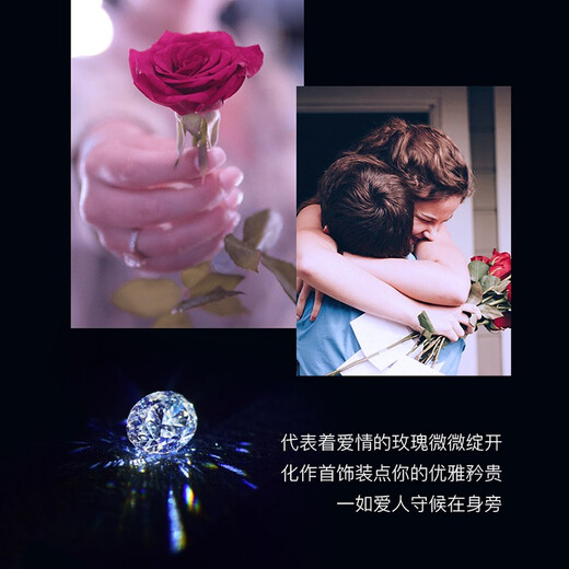 LAOLATU 999 platinum necklace for women PT950 platinum rose pendant light luxury Chinese Valentine's Day gift for girlfriend and wife 999 platinum necklace + pt950 topaz pendant